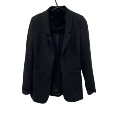 Forever New Womens  Size 34 Fur Coat Black  