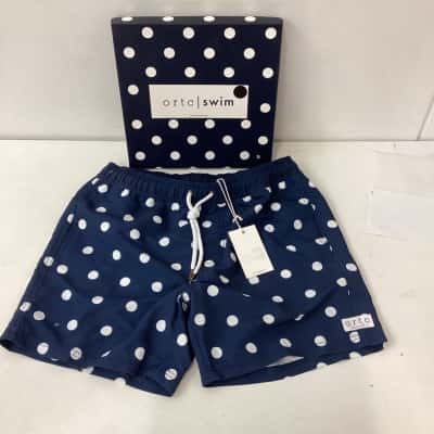 NEW - ORTC  Mens Swim Shorts Blue / White  size S