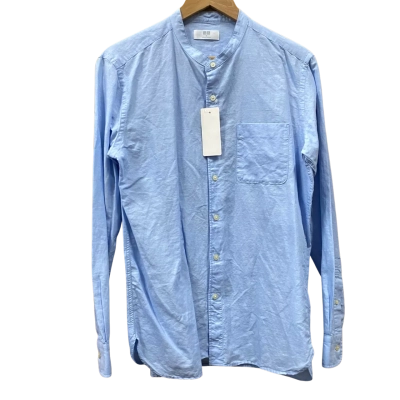 Uniqlo Light Blue Collarless Long Sleeve Shirt Size M