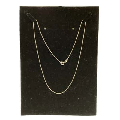  Womens Thin Box Chain Necklace Sterling Silver 