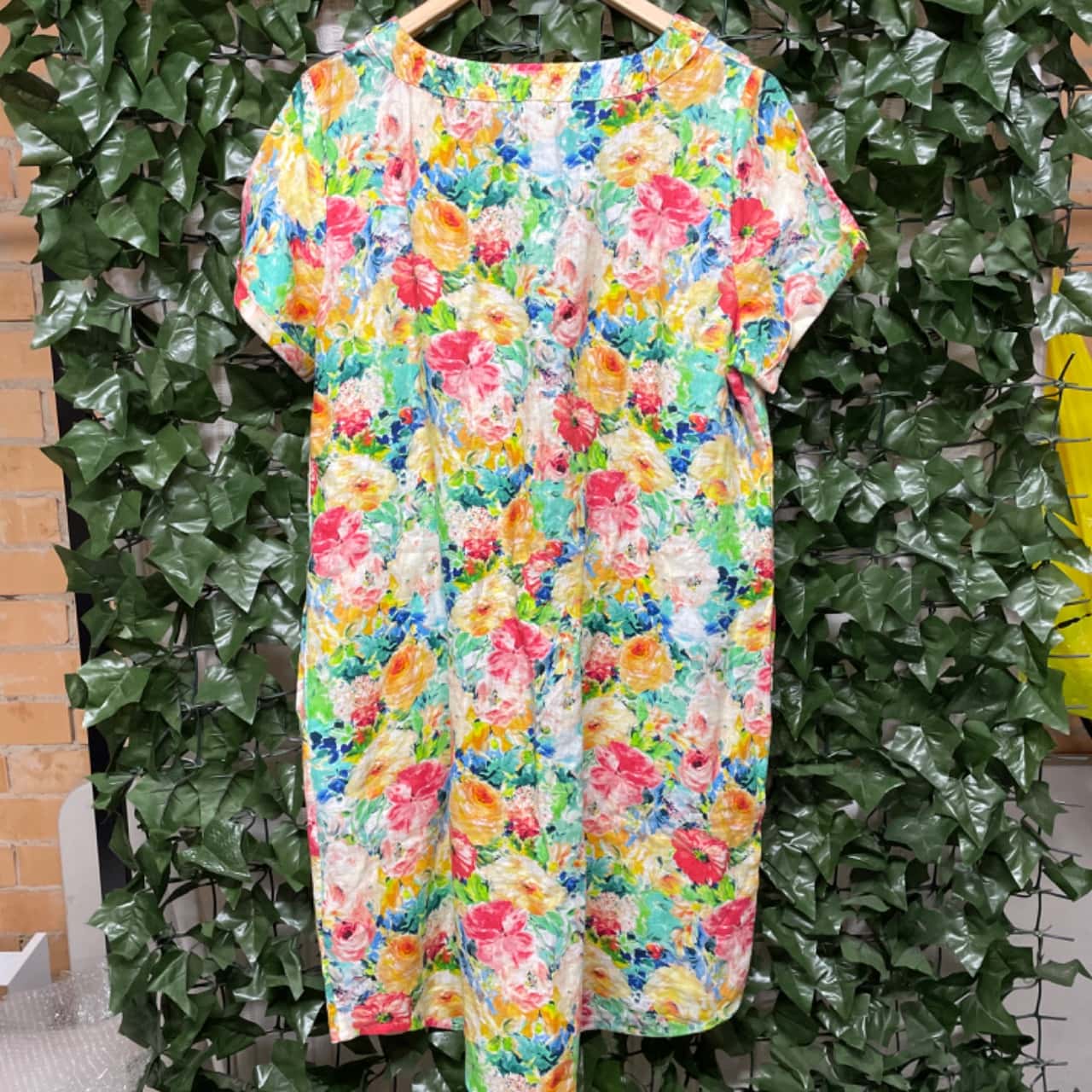 Blue Illusion Womens Size XL Floral Linen Dress(s)
