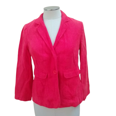 Womens Max Mara 100% Linen Red Blazer Size 6