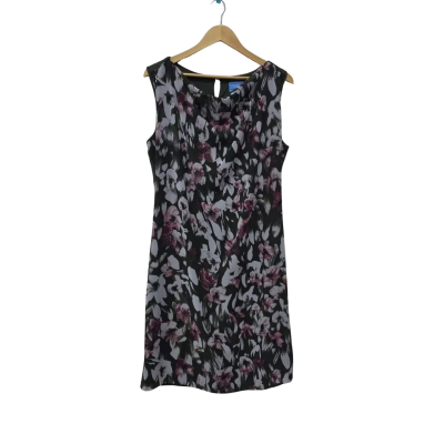 Simply Vera Vera Wang Womens  Size 12 Casual Dress Floral / Olive 