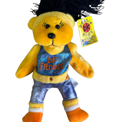 Beanie Kid Bear Fitness Wendy Workout Bear Has Bk button & tag 