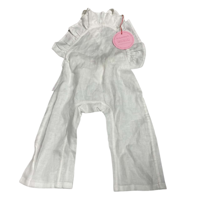 The Adventures Of Wyatt  Size 9-12m Overalls White Pants     HTH1