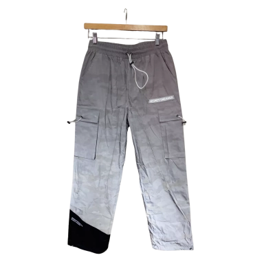 Secret Sneaker Womens  Size L Reflective Track Pants Silver 