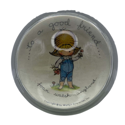 Vintage Joan Walsh Anglund Friendship Paperweight ( Similar to Holly Hobbie)    CAB