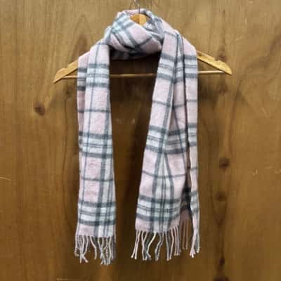 Edinburgh Pink & Grey Lambswool Scarf 