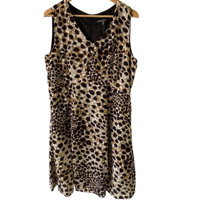 Liz Jordan Womens Size 16 Sleeveless Abstract Spot Dress