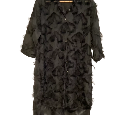 CY textured shirt dress BNWT  Size M Black  