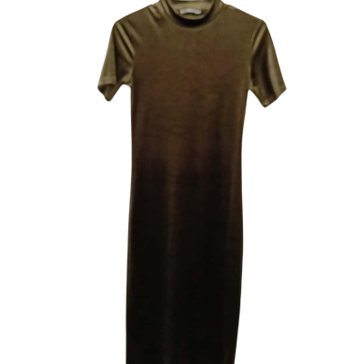 Zara Womens  Bodycon Dress Olive Green  Size M