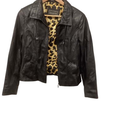Cadelle Womens  Size 12 Leather Jacket Black  