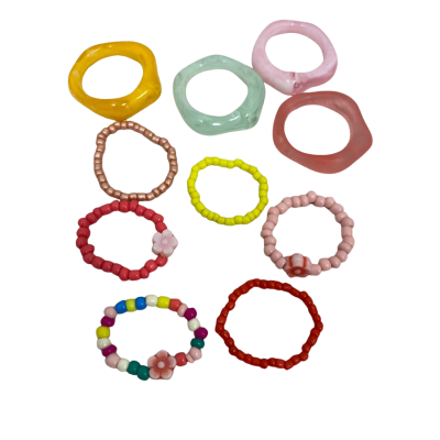 Unbranded Kids Rings Multicoloured 10Pieces