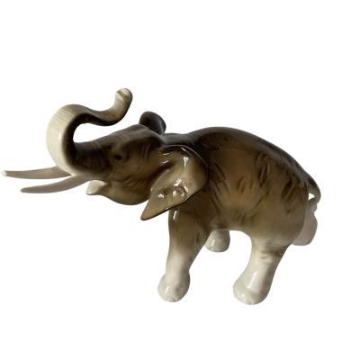 “Royal Dux” porcelain Elephant figure -stamped 378 . 1. 17