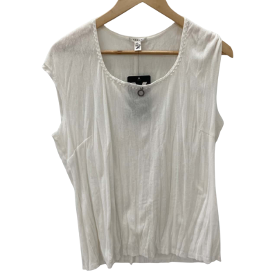 Verge Womens  Size XL Sleeveless Top White 