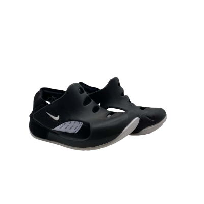  Nike Kids  Size 7.5 / 8 Black  Rubber Sandals Velcro Closure. RRP $60.    Kids Shoes