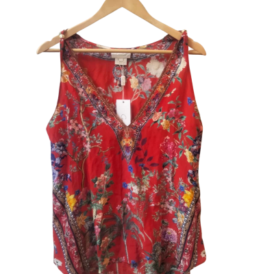 Camilla Womens  Size S Tank Top Floral / Red 