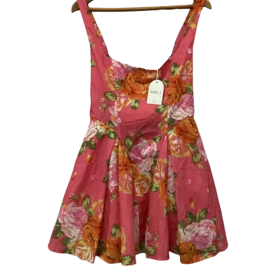 Billy J Womens  Size 10 Mini Dress Floral / Green / Orange / Pink  