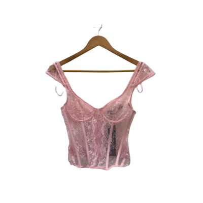 Lioness Womens Some Like It Hot Size S Corset Pink Lace