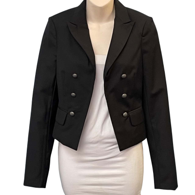 Bardot Womens Size 6 Cropped/Open Jacket Black