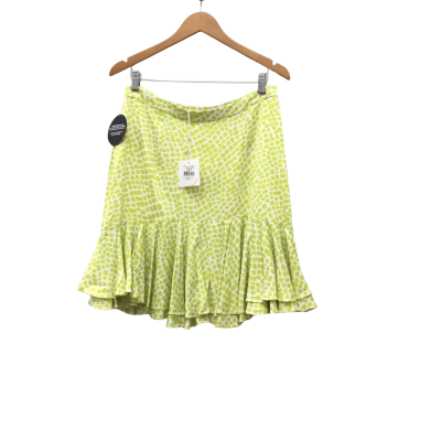 Sass & Bide Womens  Size 14 Ruffled Hemline Skirt Animal print 