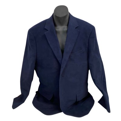 Mens RM Williams Sports Coat Moleskin Blazer Size 48 Navy