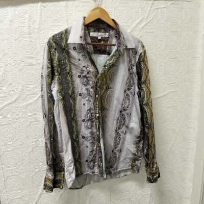 John Lennon Size XL Business Shirt Grey VGUC