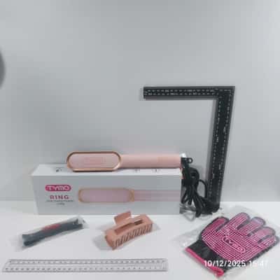Tymo Ring Hair Straightener Comb Pink 