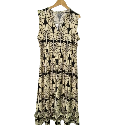 Suzannegrae Womens  Size 14 Maxi Dress Beige / Black  / Floral 