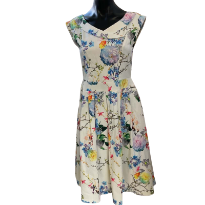 Timeless  Womens  Size 8 Floral Dress Floral / White 