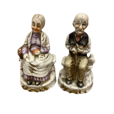 Vintage Ceramic Homco Old Couple