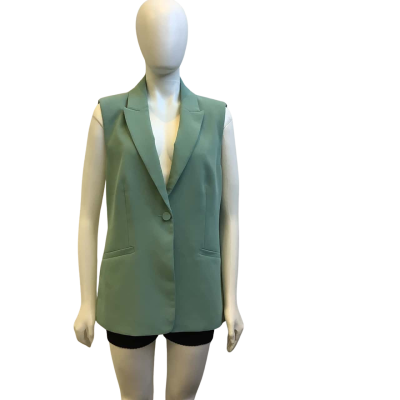Brand New Portmans Womens Size 14 Eggshell Blazer Vest Green