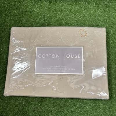 Cotton House Australia “Shimmer Latte” King Bed Valance (New)