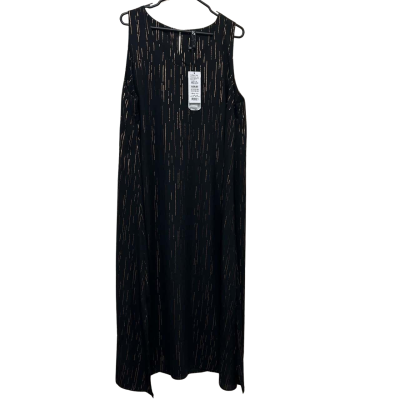 TS BLACK AND GOLD MAXI DRESS. SIZE 18