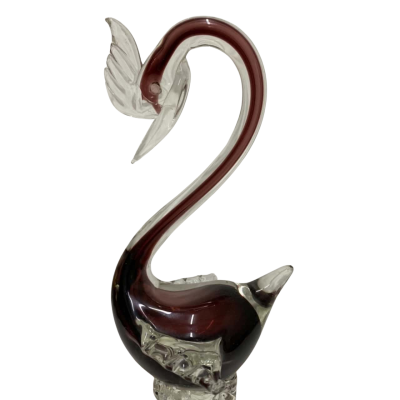 Vintage Murano art glass swan figurine