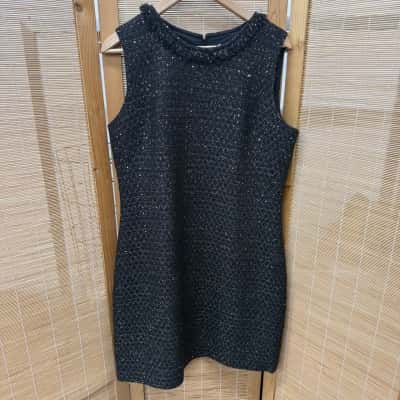 Anthea Crawford Womens  Size 12 Sleeveless Dress  Black  / Gold 