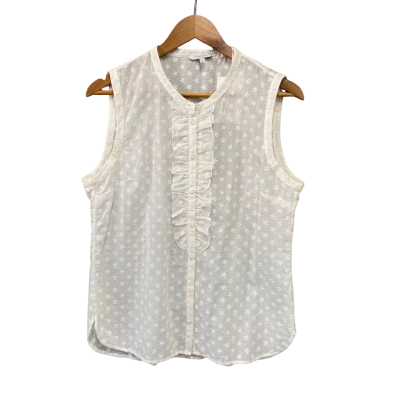 Anna Thomas Womens  Size 12 Sleeveless Top White RRP $348