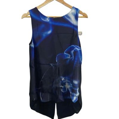 Wayne Cooper Womens  Size 10 Sleeveless Top Blue/Black