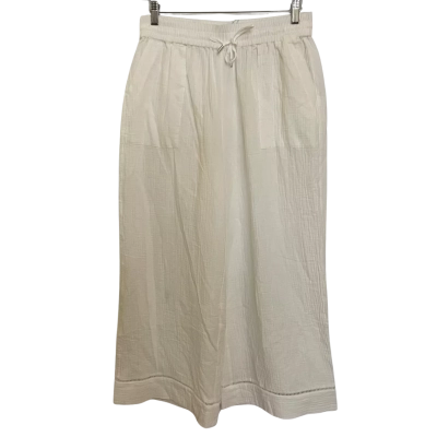 Blue Illusion White Cheesecloth Resort Pants Size L