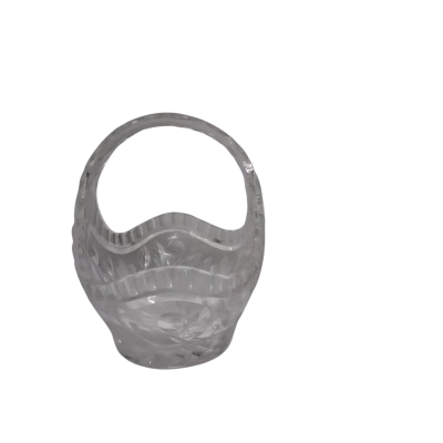 VINTAGE CUT CRYSTAL DECORATIVE BASKET