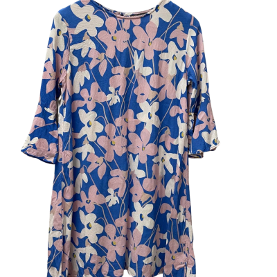 Mister Zimi Womens  Size 0 Casual Dress / Floral Dress / Long Sleeve Dress / Shift Dress Blue / Cream / Floral / Multicoloured / Off White / Pink  