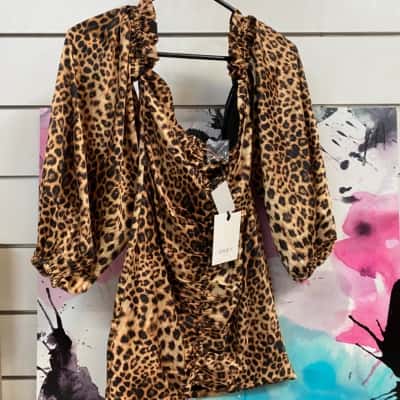Runaway the label Womens Size 8 leopard dress New