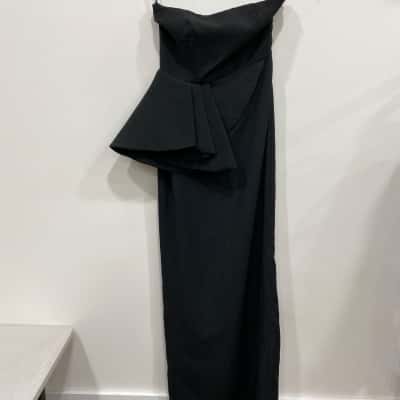AQ/AQ Womens  Size 10 Maxi Dress / Strapless Dress Black  