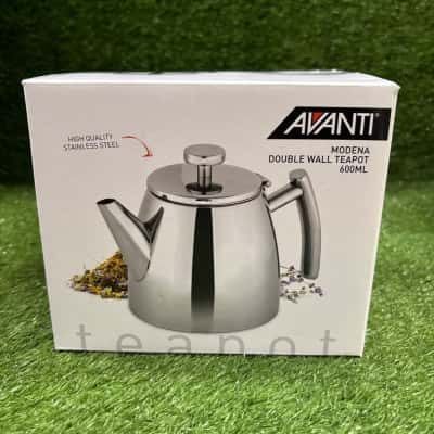 Avanti Modena Double Wall Stainless Steel Teapot (New in Box)