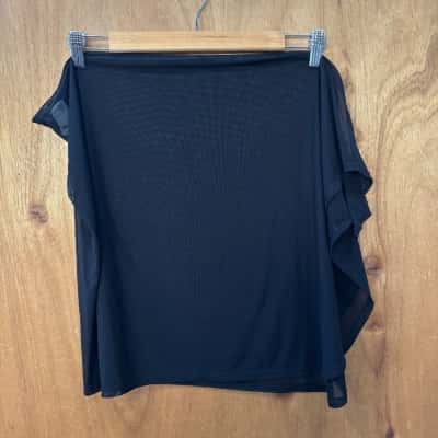 Seafolly Sheer Black Waist Wrap Size L 