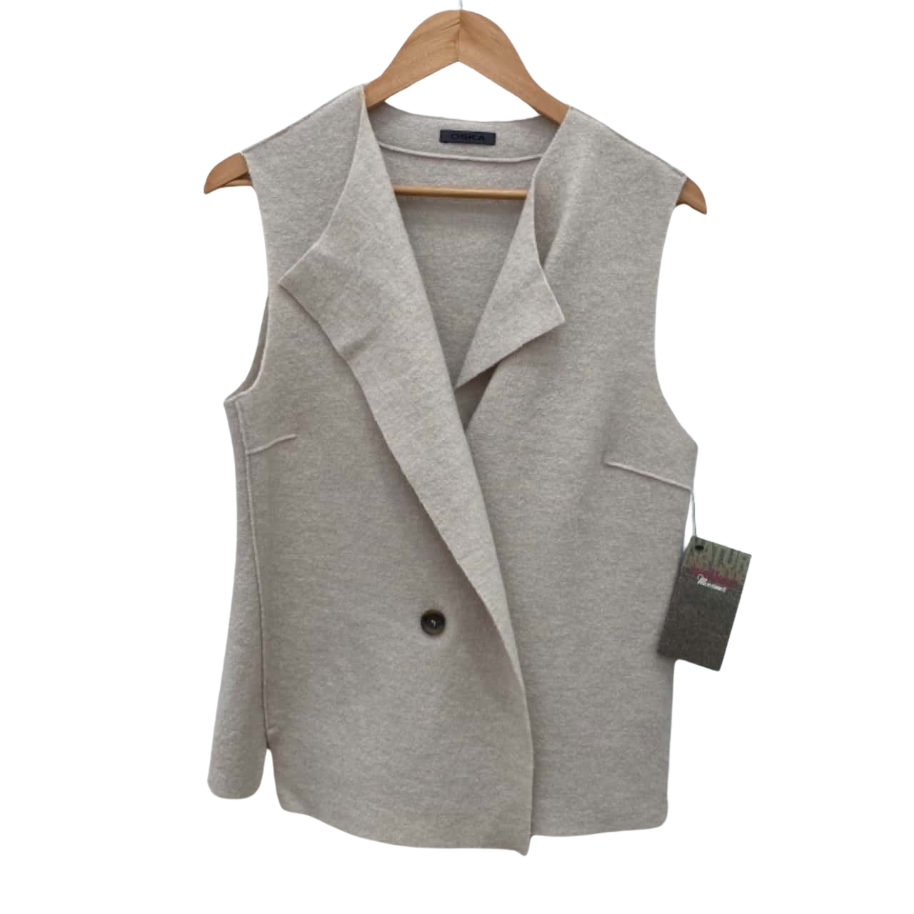 BNWT Walker Moessmer Pure Virgin Wool Cream Vest Size 12(s)