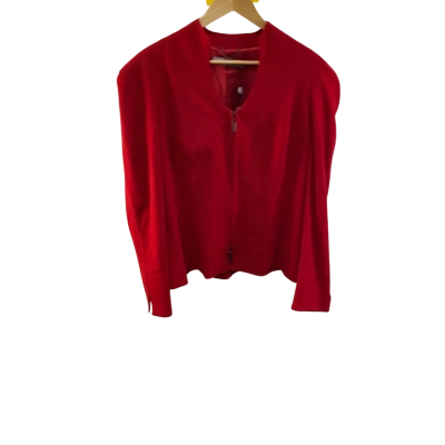 BNWT Anthea Crawford Womens  Size 16 Cropped Jacket Red RRP $489.00