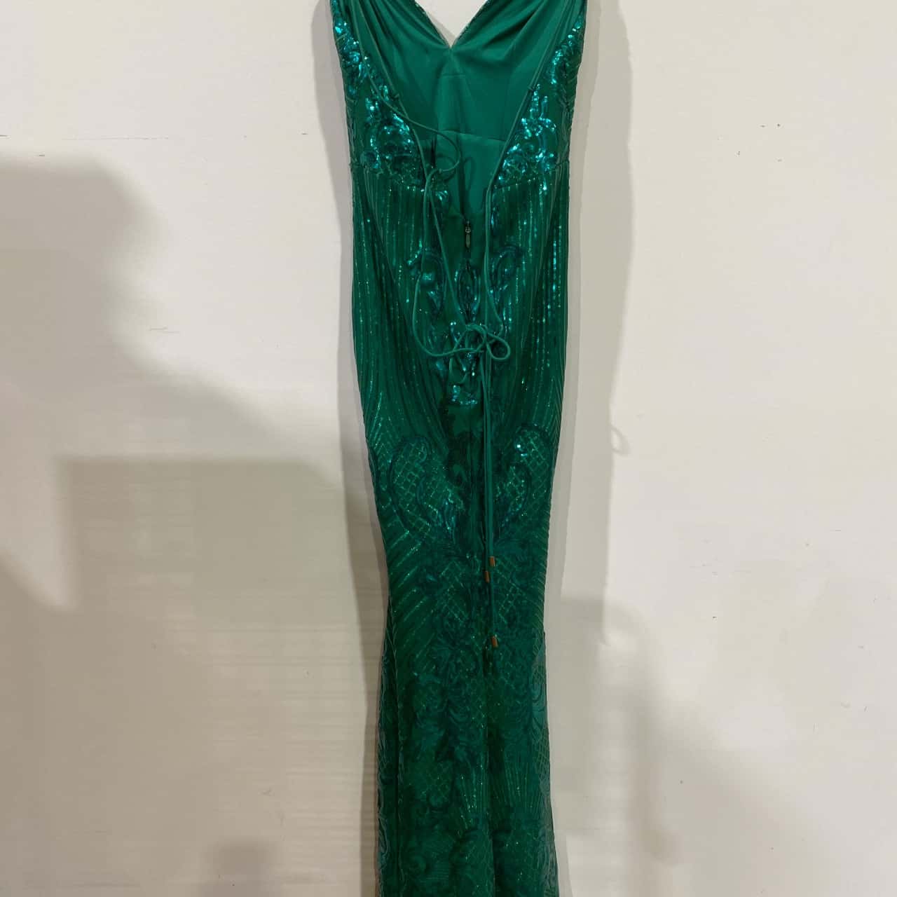 bariano green dress Bariano Stephanie Cowl Gown Emerald main image 1