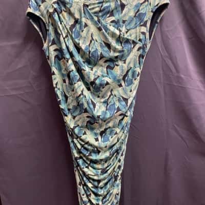 Country Road Womens Size L Funky Leaf Pattern Dress