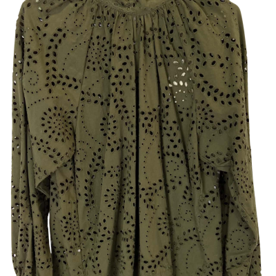 Country Road Womens Size 10 Long Sleeve Shirt Khaki BNWT RRP $159